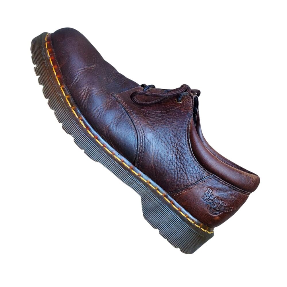 Dr. Doc Martens Sutton Mens Brown Leather Oxford Lace Up Shoes Air Cushion Sz 11